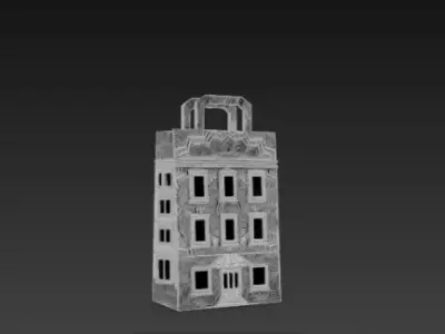 3D Shopping Bag Store Building Black Friday 3D print model