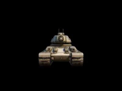 Attack Gaming Military Power Tank 3d Render 3D model
