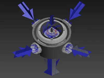 Penta Turbinnium Vortex Thruster Nozzle - Concept 3D model