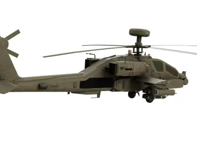 AH-64D Apache Combat Helicopter 3D model