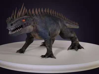 Dinosaur model violent creature Low-poly 3D model Low-poly 3D model