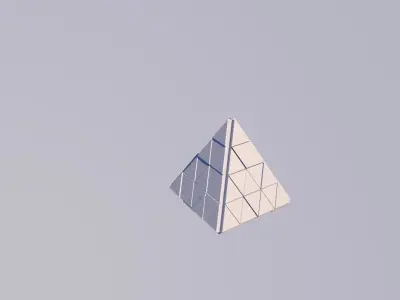Sci Fi Object No14 - Pyramid Sphere Torus 2019 Low Poly 3D model