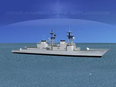 Spruance Class DD990 USS Ingersoll 3D model