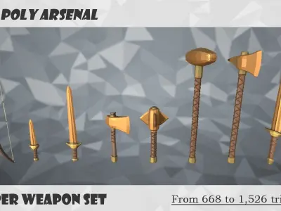 Low Poly Arsenal - Copper Free low-poly 3D model
