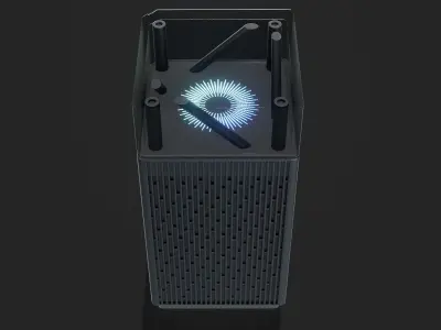Futuristic Powerful WiFi Router 3D model