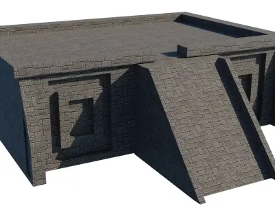 Mayan Temple Low-poly 3D model