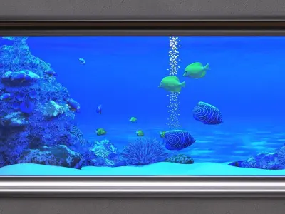 aquarium in frame 3D model