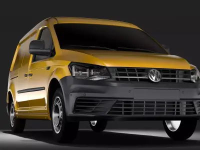 VW Caddy Panel Van L2 2017 3D model