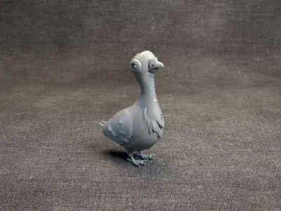 Pigeon - Stylized Bird - 3d printable model 3D print model