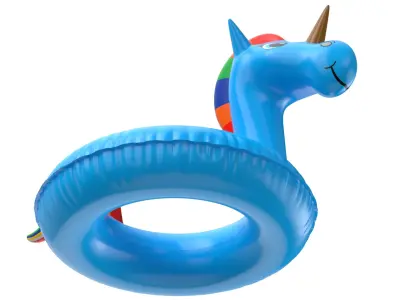 Five Detailed Pool Toys 3D model