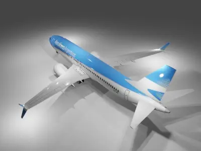 Aerolineas Argentinas Boeing 737 max8 3D Model Low-poly 3D model