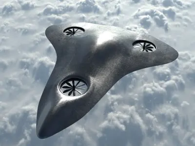 Drone lowpoly futuristic aircraft Low-poly 3D model