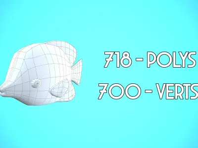 FISH 01 CARTOON STYLIZED Low-poly 3D model