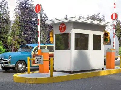 Vehicle Safety Barrier 3D model
