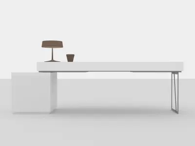 Loft Modern Office Desk Free 3D model