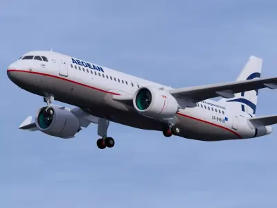 Aegean Airlines A320 3D model