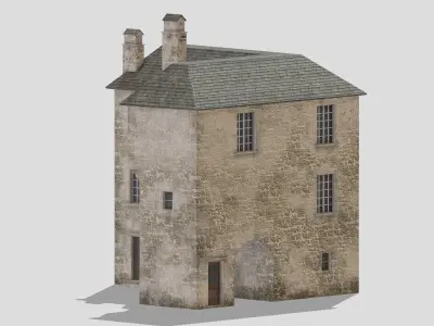 Castle Medieval Middle Ages 06 Low Poly PBR Realistic Low-poly 3D model