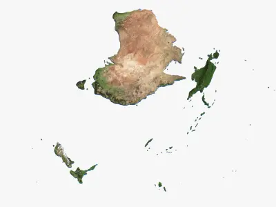 Australia and Oceania 3D model