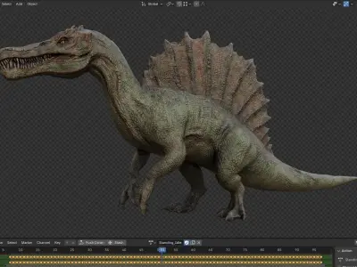 Spinosaurus - Spino Dinosaur Low-poly 3D model