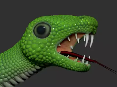Snake Low-poly 3D model