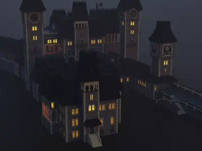 Wednesday Nevermore Academy 3D model