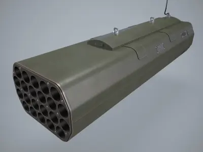 Telson 22 Launcher With Missiles Low-poly 3D model