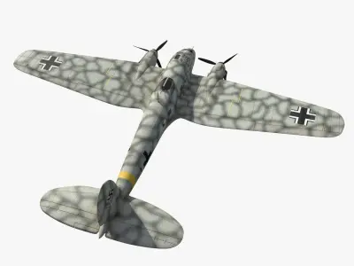 Heinkel He 111 J Low-poly 3D model