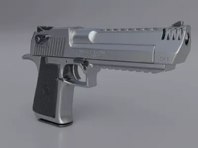 Pistol - Desert Eagle Low-poly 3D model