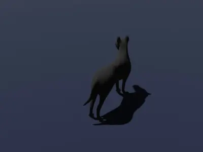 Cartoon Dog rigged 3D model Low poly Free low-poly 3D model