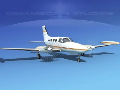 Cessna 414 Chancellor V03 3D model