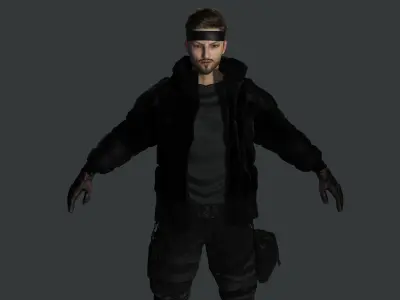 AAA 3D REALISTIC MALE CHARACTER - GUN SHOOTER MILITARY GTA WAR Low-poly 3D model