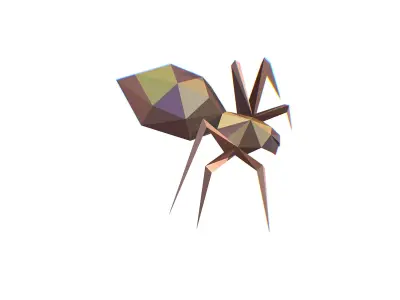 Animated Spider LowPoly Art Insect Low-poly 3D model
