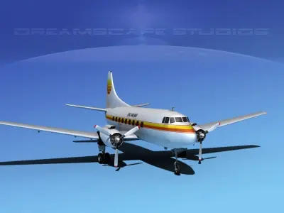 Martin 202 DHL Airlines 3D model
