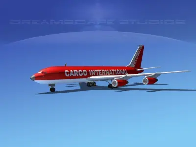 Boeing 707 Cargo Intl 3D model