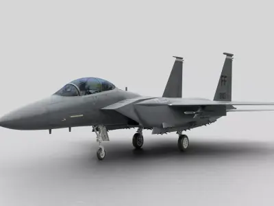 Aircraft F-15E Strike Eagle  Low-poly 3D model