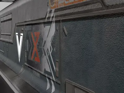 Sci-Fi Robotic Workstation Console V2 - Low Poly Game Ready Low-poly 3D model