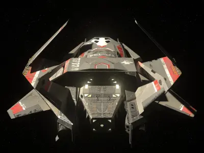 Spaceship - Original Design  Low-poly 3D model