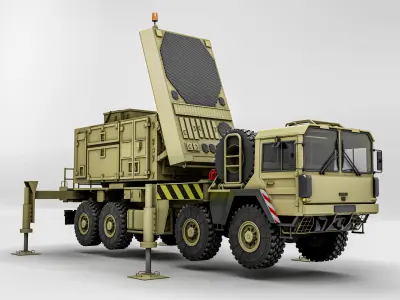 Radar AN MPQ-53 MAN KAT 3D model