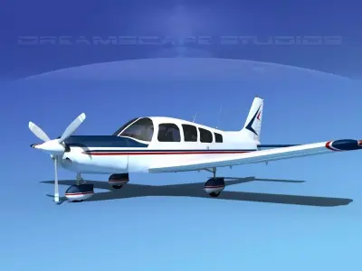 Piper Cherokee Six 300 V03 3D model