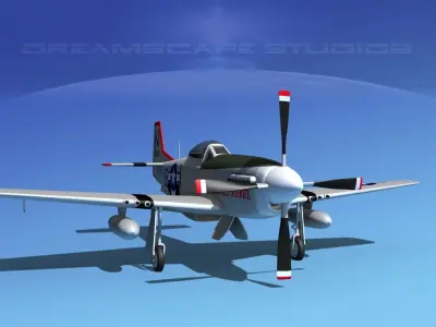 P-51D Mustang Rugged Rebel 3D model