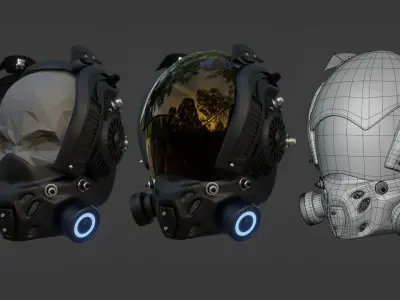 Cyber Helmet 3D model