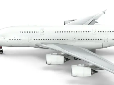 Airbus A380 clearpaint - element 3D 3D model