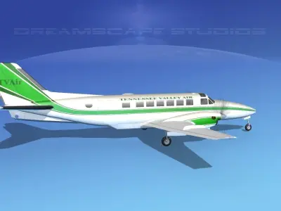 Beechcraft B99 Tennessee Valley Air 3D model