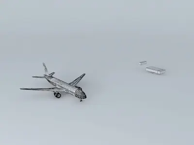 Template - Boeing 777-200LR Free 3D model