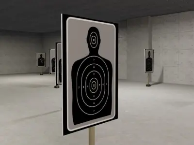 Shooting Room - Training - Tiro ao Alvo Low-poly 3D model