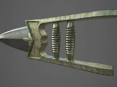 katar belt buckle 3D model