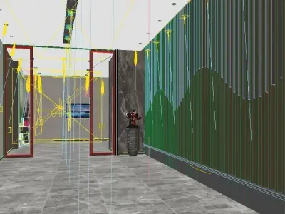 Luxury Hotel Corridor or Hallway 3D model