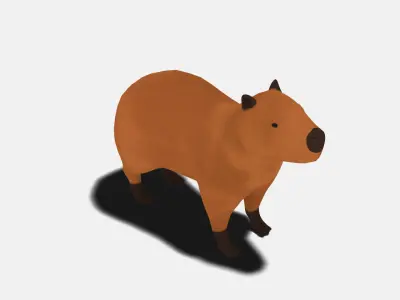 Capybara - NPR Free low-poly 3D model