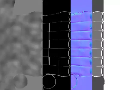 Parachute T11 Low-poly 3D model