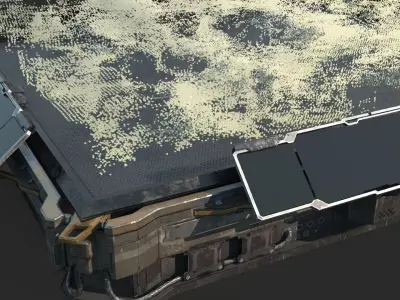 Future Sci-Fi Holographic Computer Map 3D model